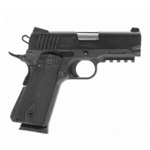 Tanfoglio Pugio 1911-style compact 9mm pistol, black polymer frame, serrated slide, 3.54-inch bull barrel