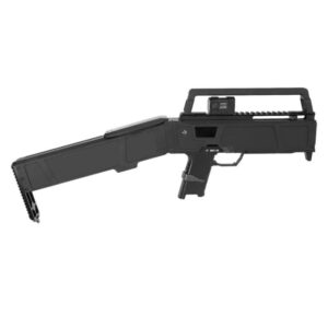 B&T BWC9 folding chassis kit with Aimpoint ACRO P-2, black anodized aluminum