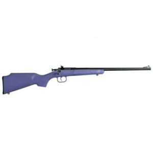 Keystone Crickett G2 .22 LR youth single-shot rifle with purple synthetic stock and 16.125 inch blued barrel