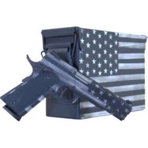 Legacy Sports Citadel 1911 A-1 .45 ACP Greyscale Flag Cerakote 5-inch barrel with ammo can
