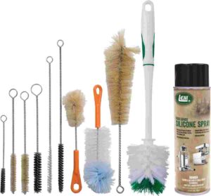 LEM Products Grinder Cleaning Kit with large 2 1/2-inch brush and silicone spray