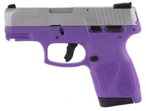 Taurus G2S 9mm stainless slide dark purple polymer grip compact pistol