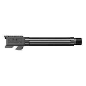 CMC Triggers Match Precision 4.48in fluted threaded DLC black barrel for Glock 17