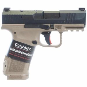 Canik Mete MC9L 9mm pistol 3.18in black slide flat dark earth frame