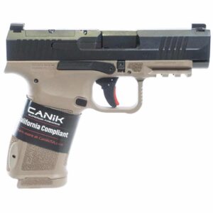 Canik Mete MC9 LS 9mm 3.63in CA-compliant black slide flat dark earth frame