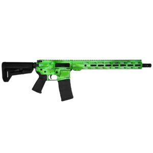 Shark Coast Tactical Anime Green 5.56mm rifle with 16-inch barrel and 15-inch M-LOK handguard