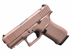Glock 43X MOS Rose Gold FS 9mm pistol, 3.39 inch barrel, two 10-round magazines