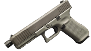 Glock 17 Gen5 9mm two-tone ODG pistol with 4.49 inch barrel and three 15-round magazines