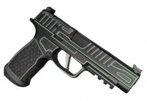 Sig Sauer P365 FUSE 9mm 4.3 inch black lime green outline