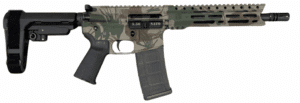 Diamondback DB15 5.56 10 inch pistol Rhodesian Brushstroke with SBA3 brace and 30-round magazine