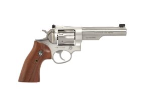 Ruger GP100 .357 Magnum 5-inch brushed stainless half-lug revolver
