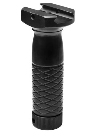 NCStar AR-15 vertical grip, aluminum, black, fits Weaver and Picatinny rails, 4.57 inches tall