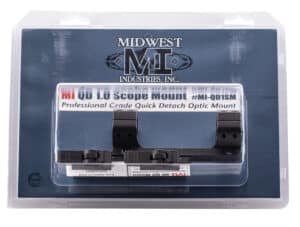 Midwest Industries MIQD1SM 1" QD cantilever scope mount and rings, black hardcoat anodized