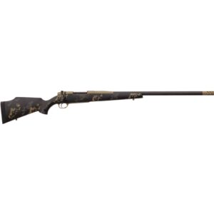 Weatherby Mark V CarbonMark 6.5 WBY RPM 26 in. carbon-wrapped barrel rifle in grey and tan with muzzle brake