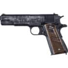 Auto-Ordnance 1911 Revolution 45 ACP 5 inch Cerakote blue with Betsy Ross engraved copper grips