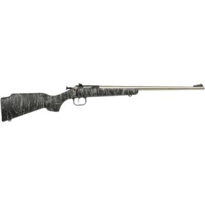 Keystone Crickett .22 LR bolt-action youth rifle stainless finish with white web synthetic stock
