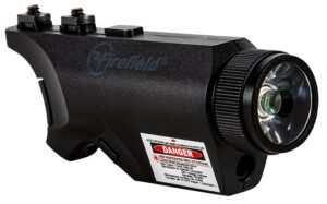 Firefield Rival XL FF35011K foregrip flashlight with green laser in matte black mounted to rail