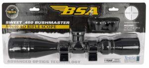 BSA Optics Sweet 450 Bushmaster AO 3-9x40mm scope with Weaver rings, matte black