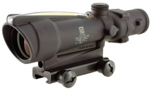 Trijicon ACOG 3.5x35 matte black scope with illuminated amber chevron reticle