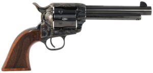 Taylors & Company Smoke Wagon .44-40 Winchester single-action revolver with 5.50 inch blued barrel and checkered walnut grip