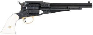 Taylors & Company Remington Conversion LawDawg .45 Colt 8 inch blued engraved octagon barrel ivory grips