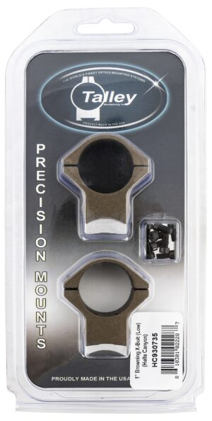 Talley HC930735 Scope Mount/Ring Combo  Burnt Bronze Aluminum 1" Tube X-Bolt Low Rings Short/Long Action 0 MOA