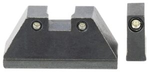 AmeriGlo GL813 Optic Compatible Sight Set for Glock  XL Tall Green Tritium Black Outline Front Sight-Green Tritium Black Outline Rear Sight