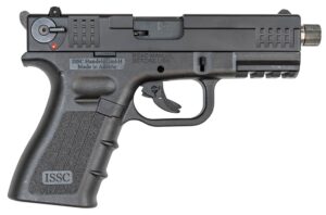 ISSC M22 Gen 2 .22 LR pistol with 4.10-inch threaded barrel and Picatinny rail in black