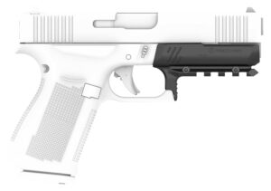 Recover Tactical GR4801 full-size polymer accessory rail for Glock 48 in black
