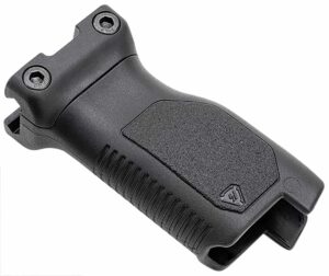 Strike Industries Angled Vertical Grip Long black polymer with cable management for Picatinny rail