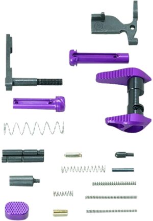 Timber Creek Outdoors AR-15 lower parts kit purple anodized aluminum components