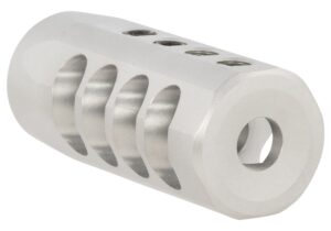 Christensen Arms 8100001701 Side-Baffle  Natural Titanium, 5/8"-24 tpi Threads, 30 Cal (.920" D Bull barrel)