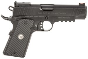 EAA Girsan MC1911-C 10mm 4.40-inch black steel frame blued serrated slide fiber optic sights