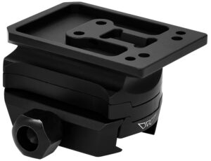 Warne Red-Dot Riser for Holosun AEMS elevated mount with .180-inch spacer, tactical black anodized