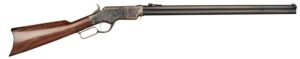 Cimarron 1860 Henry steel-frame .45 Long Colt with walnut stock and case-hardened/blued finish
