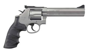 SAR Arms SR-38 6-inch stainless 6-shot revolver with adjustable sights and black finger-groove grip