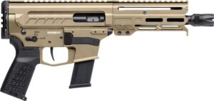CMMG Dissent MkG .45 ACP pistol with 6.50in threaded barrel and coyote tan receiver