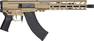 CMMG Dissent MK47 7.62x39 pistol, 12.50 inch threaded barrel, coyote tan Cerakote finish