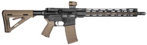 Diamondback DB15 16 inch 5.56 rifle with Magpul stock and Viridian Venta 1x20 green dot in black/FDE