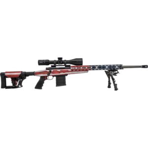 Howa M1500 APC Carbon Flag Rifle 6.5 Creedmoor 24 inch with scope and folding APC chassis