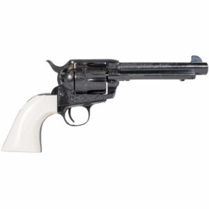 Pietta The Shootist 45 LC revolver 5.5 in engraved blued frame ivory-colored grips
