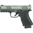 Black Rain Ordnance Frontline 9mm pistol in Battleworn Black/Gun Metal Grey, 15-round capacity