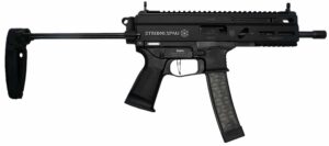 Grand Power Stribog SP9A1 9mm pistol 8-inch threaded barrel black PDW tailhook brace