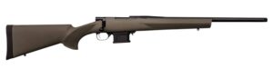 Howa HMACF65GYTH 1500 6.5 Grendel bolt-action rifle with 20-inch carbon fiber threaded barrel and green HTI synthetic stock