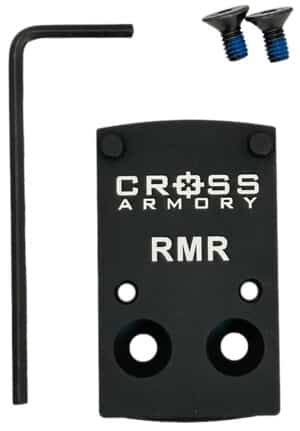 Cross Armory CRRMADAPTER RMSC to RMR adapter plate Black Oxide Aluminum