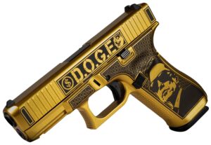 Glock G45 Gen5 pistol in Glamour Glock Gold Cerakote with 4.02 inch barrel