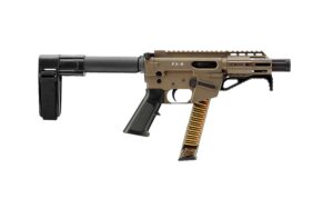 FREEDOM ORDNANCE FX9P FX9P4SBM-FDE 9mm 4-inch pistol with SBA3 brace flat dark earth