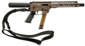 Freedom Ordnance FX9P10T-FDE FX-9 9mm 10in AR-style pistol in FDE with faux suppressor