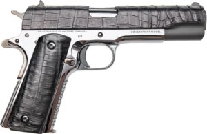 CNC Firearms CNCGATOR45 Colt 1911 Alligator .45 ACP 5-inch Black DLC with alligator leather grips