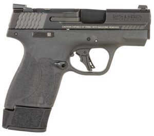 Smith & Wesson M&P9 Shield 9mm, 3.10-inch barrel, optic-ready serrated slide, black frame